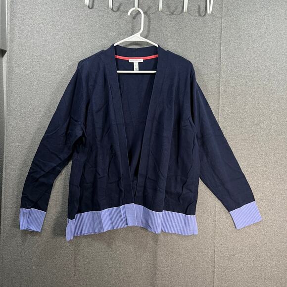 Isaac Mizrahi LIVE! Cardigan Sweater Navy, X-Large - Picture 1 of 8